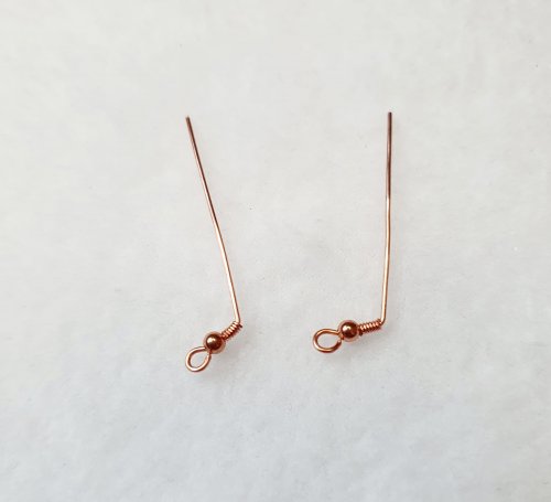 Natalie Patten's French Hook Ear Wires - , Findings & Components, Toggles & Clasps, Earwire & Headpin, Coiling, Coiling Wire, Wire Coiling,  grip with pliers just above the coil and bend base wire